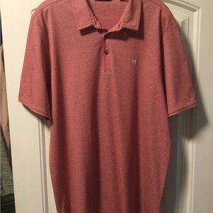 Travis Mathew Coral Polo Shirt
